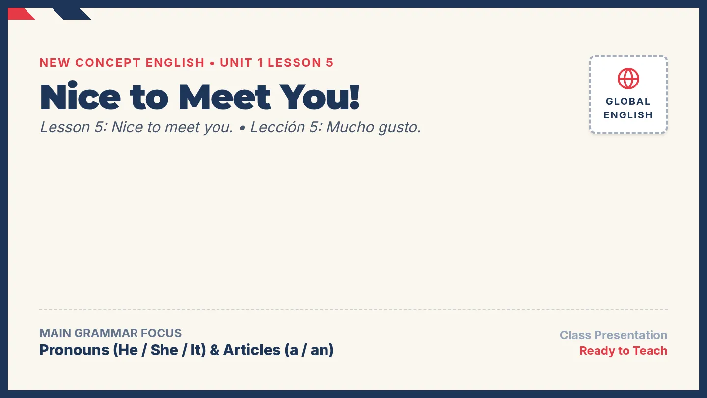 Nice To Meet You Slides