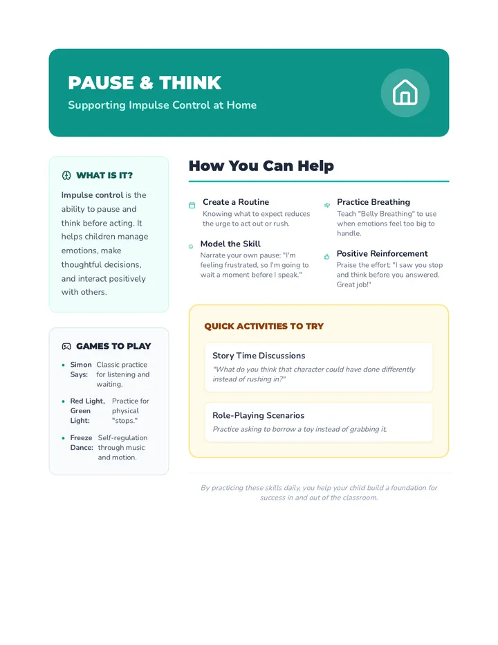 Impulse Control Parent Guide