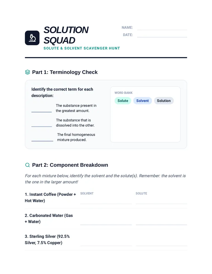 Solution Squad Scavenger Hunt