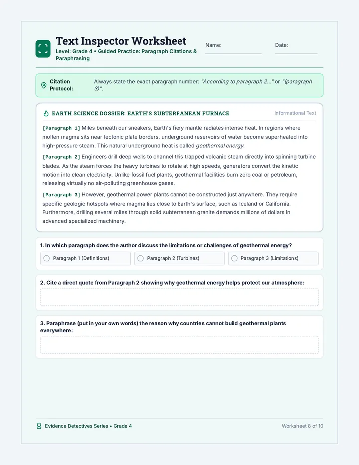 Text Inspector Worksheet