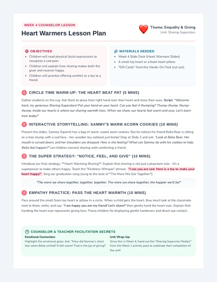 Heart Warmers Counselor Guide