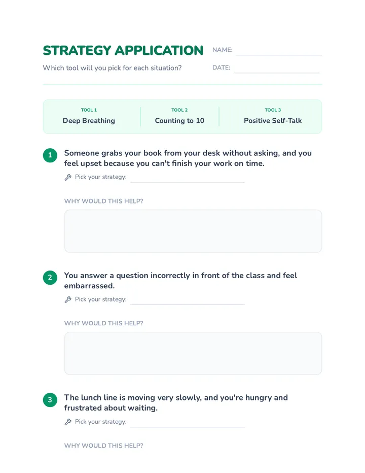 Strategy Application Worksheet