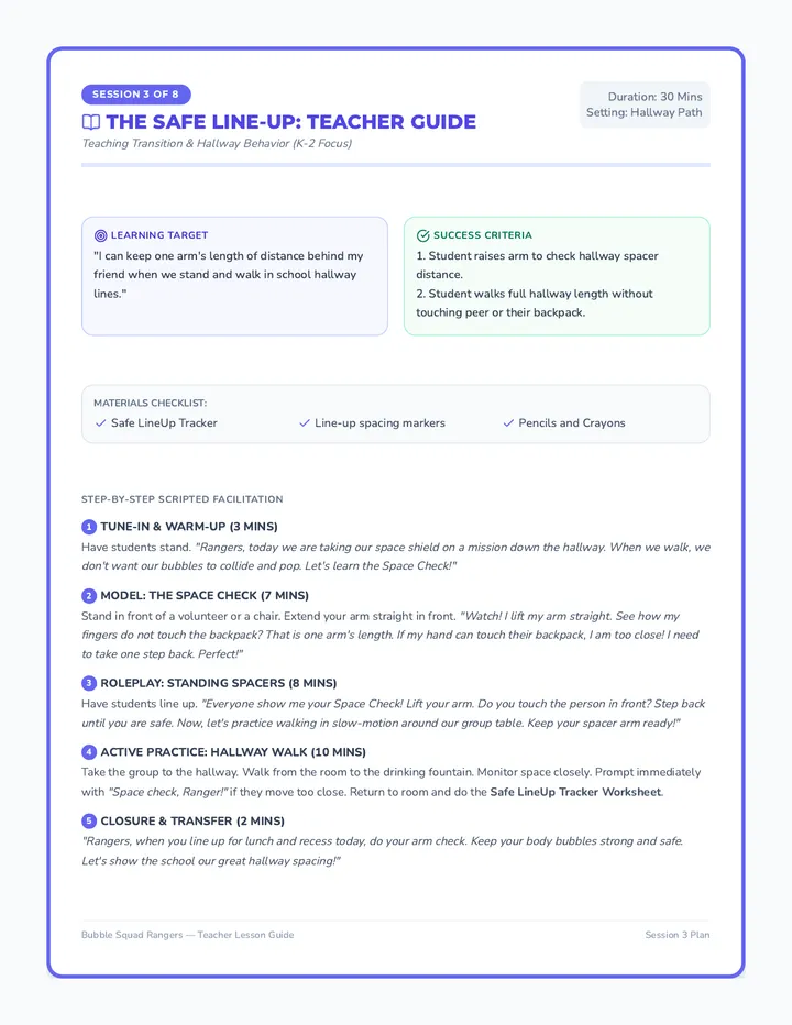 Safe Line-Up Guide