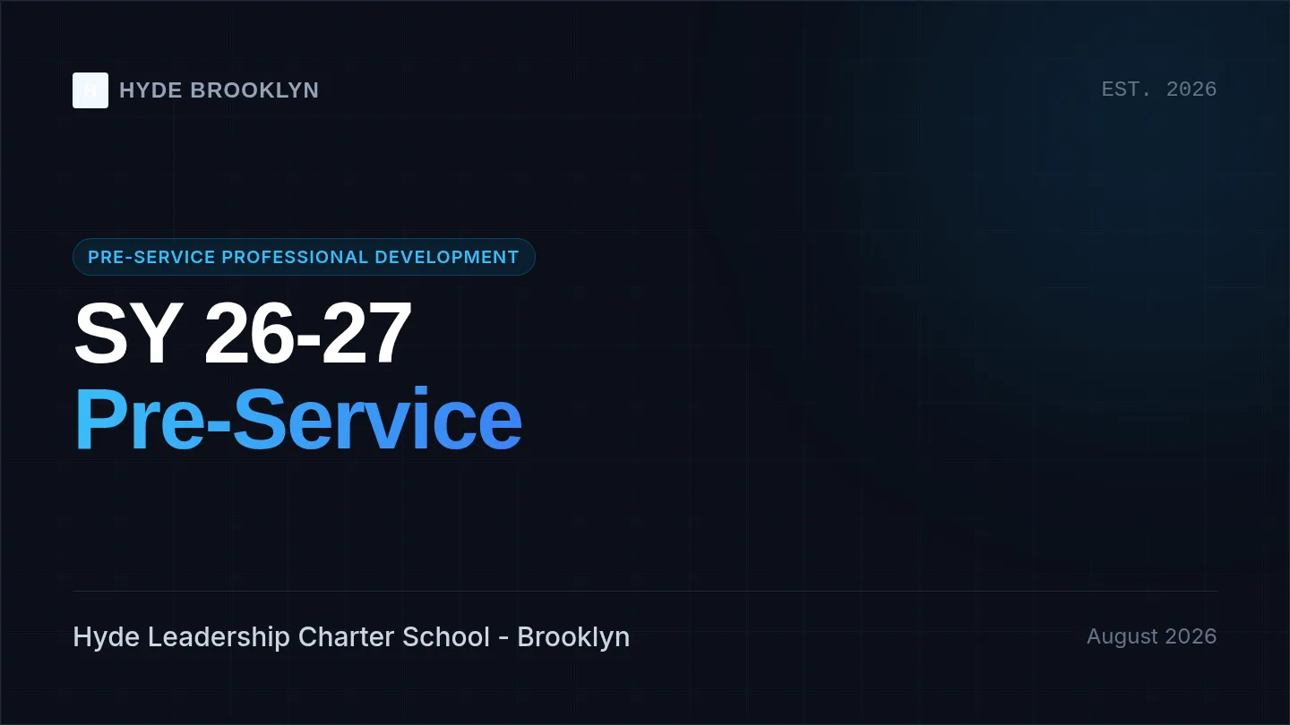 Hyde PreService Slides