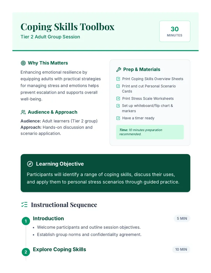 Coping Skills Toolbox • Lesson • Lenny.com