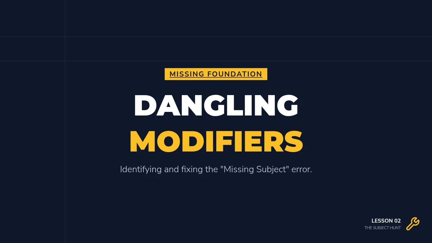 Dangling Modifiers Slides