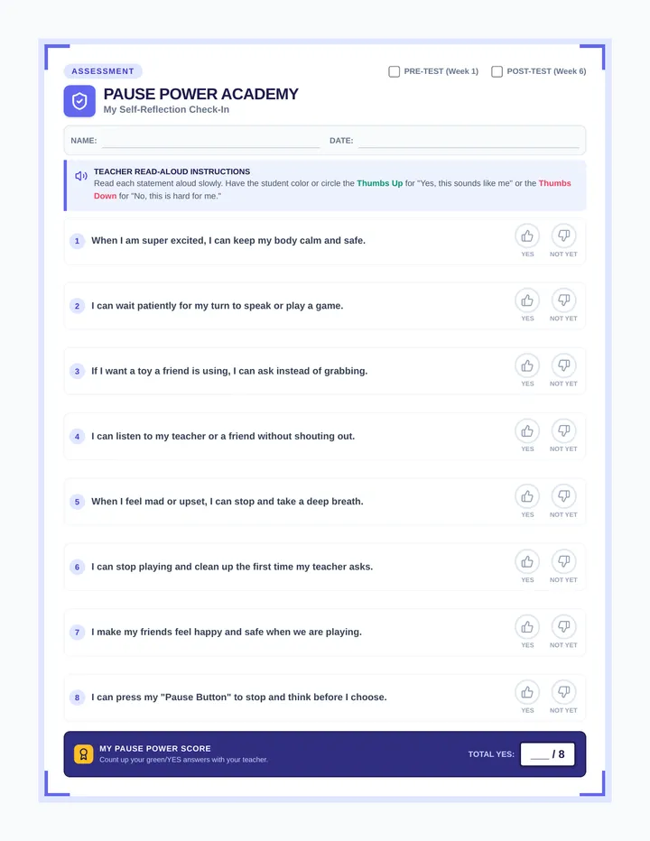 Pause Power Assessment Sheet
