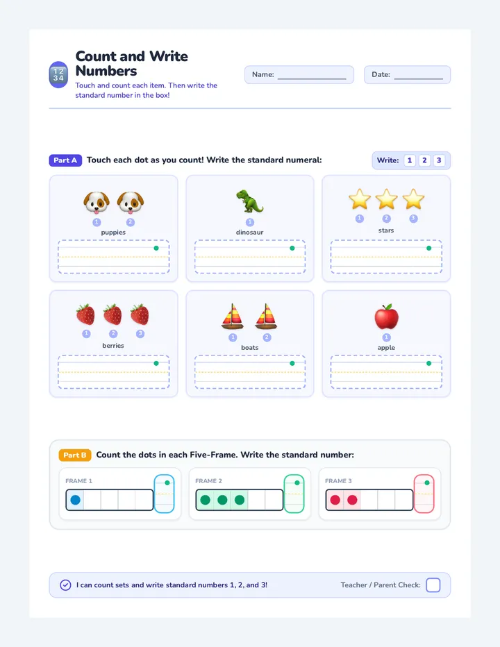 Count and Write Worksheet