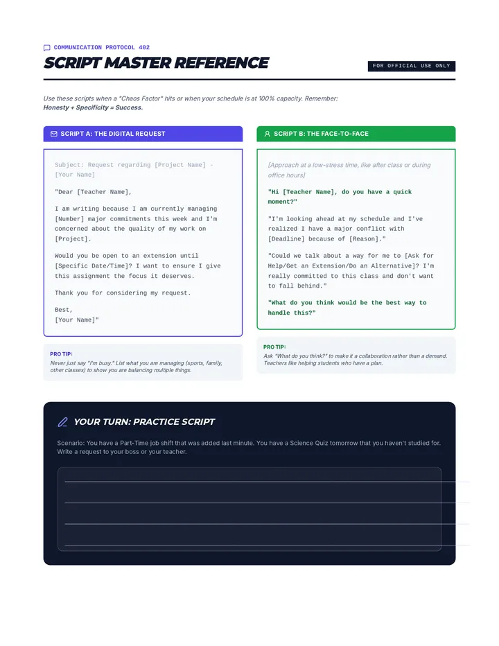 Script Master Reference