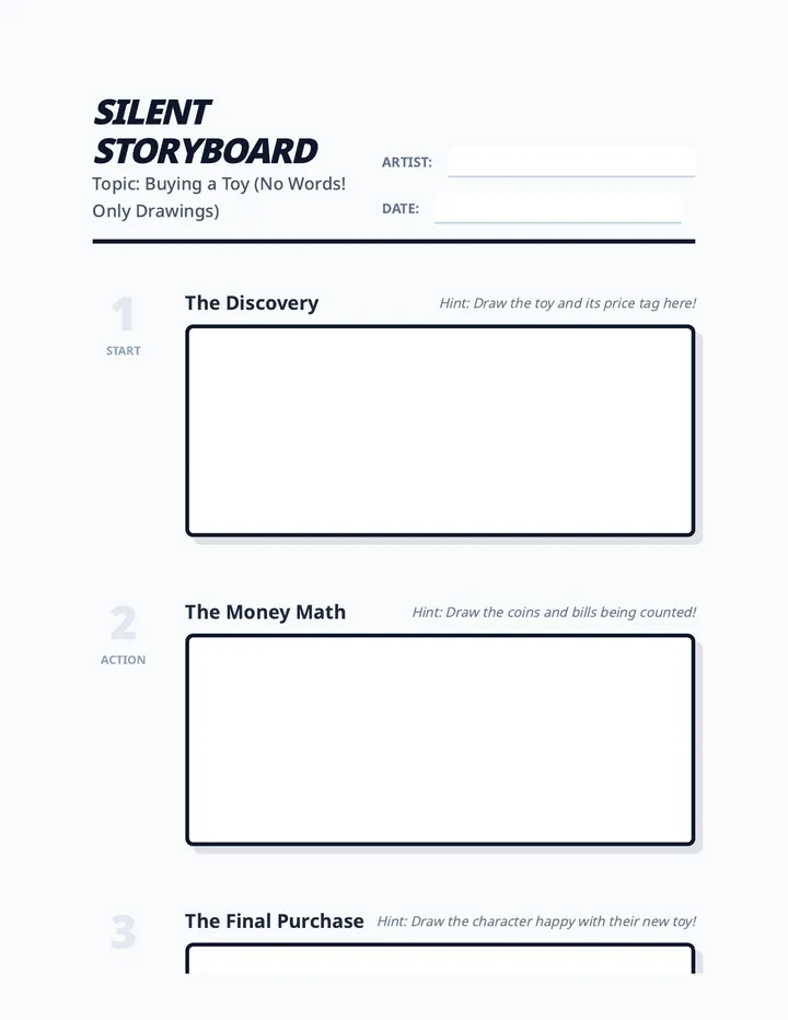 Silent Storyboard Worksheet