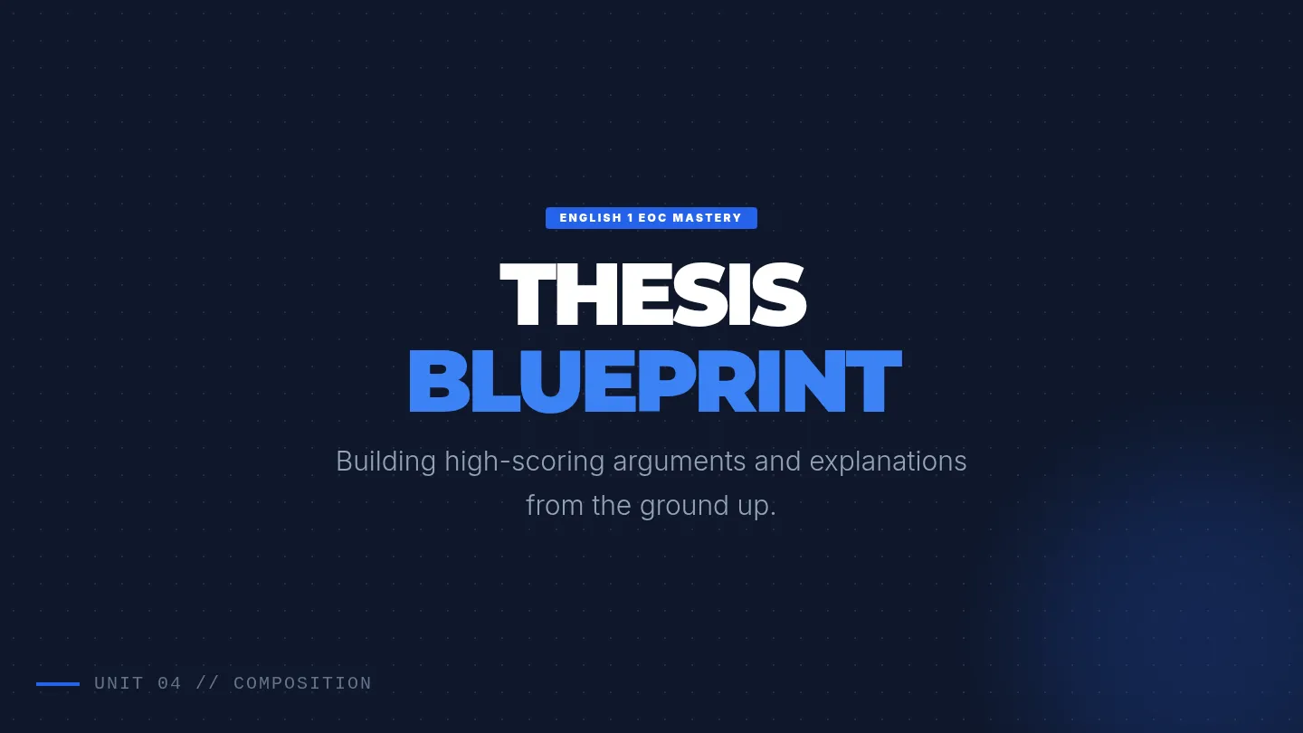 Thesis Blueprint Slides