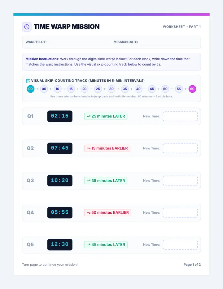 Time Warp Worksheet