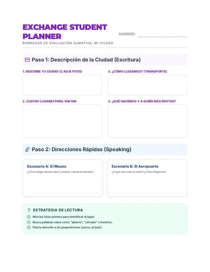 Exchange Student Planner
