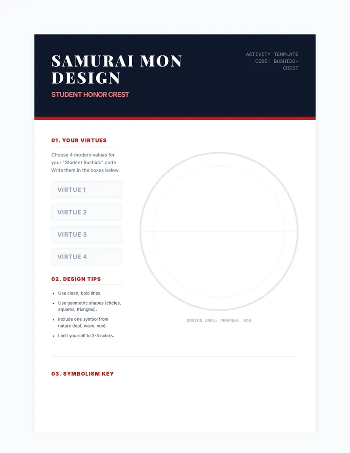 Warrior Crest Template