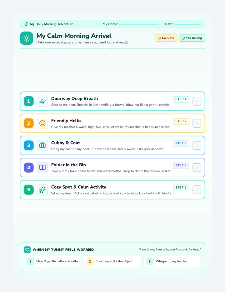 Calm Arrival Visual Routine