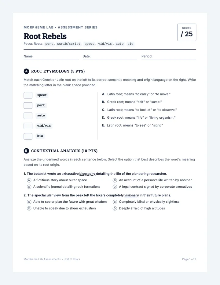 Root Rebels Quiz
