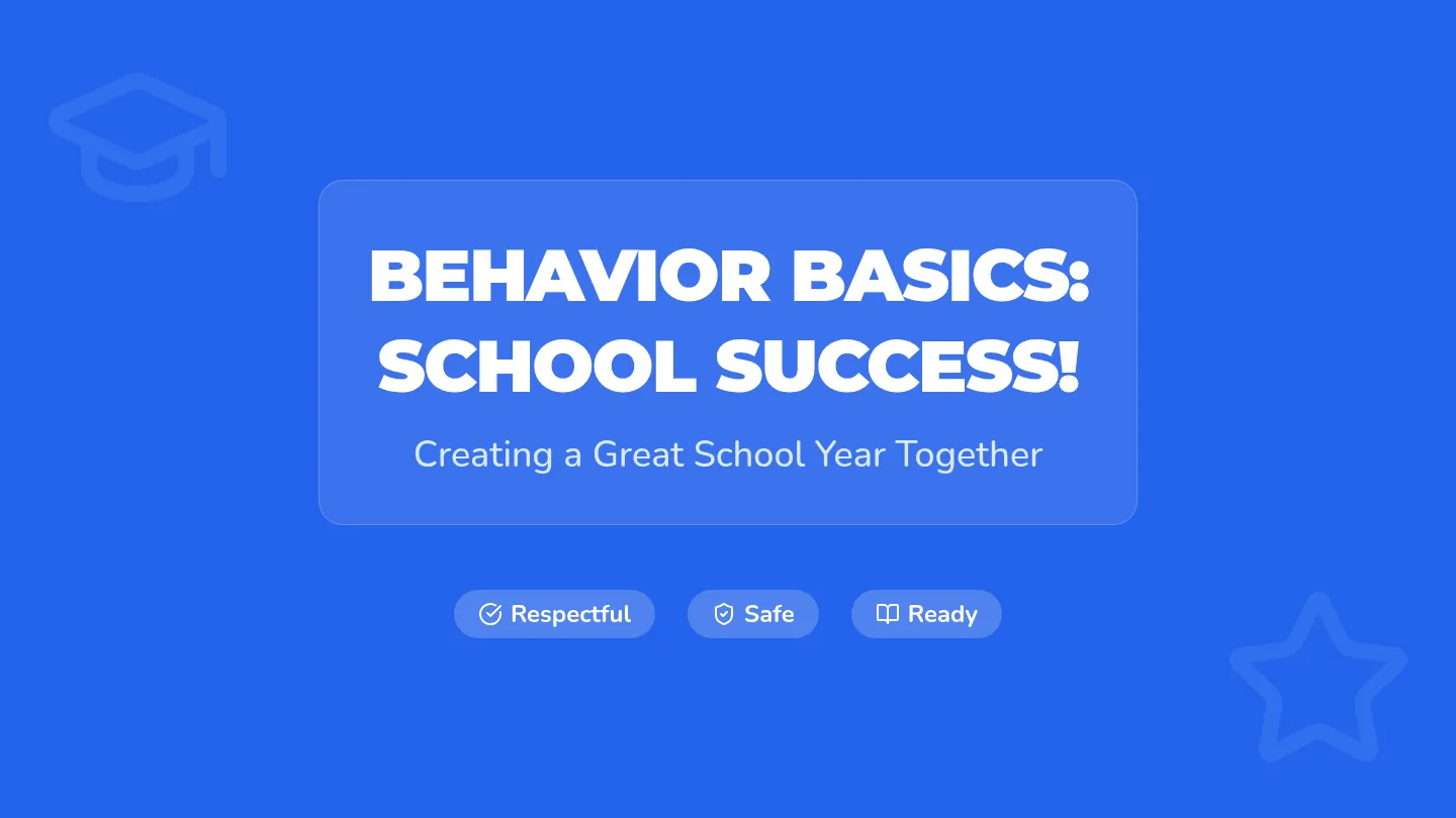 School Behavior Slides Deck