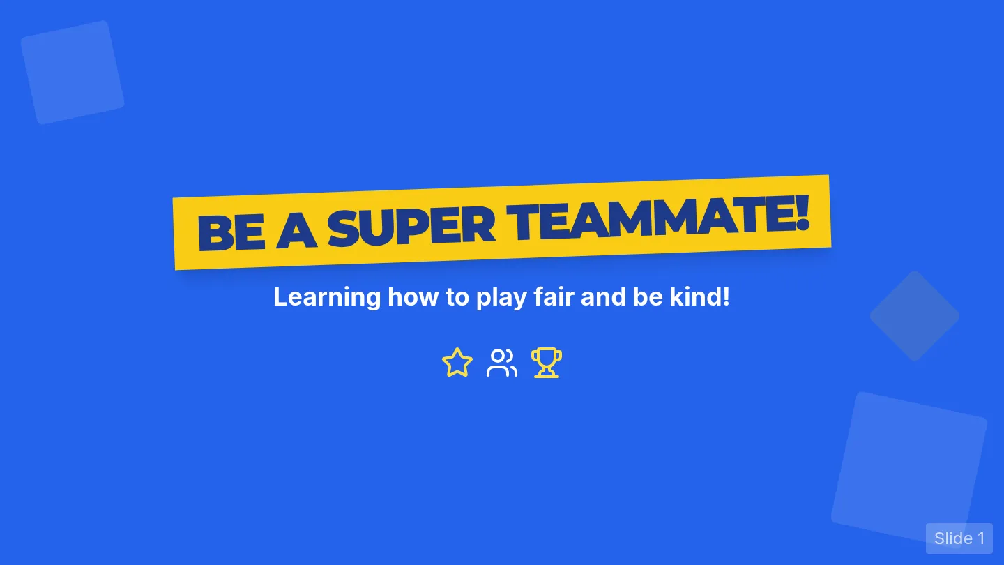 Sportsmanship Superpower Slides
