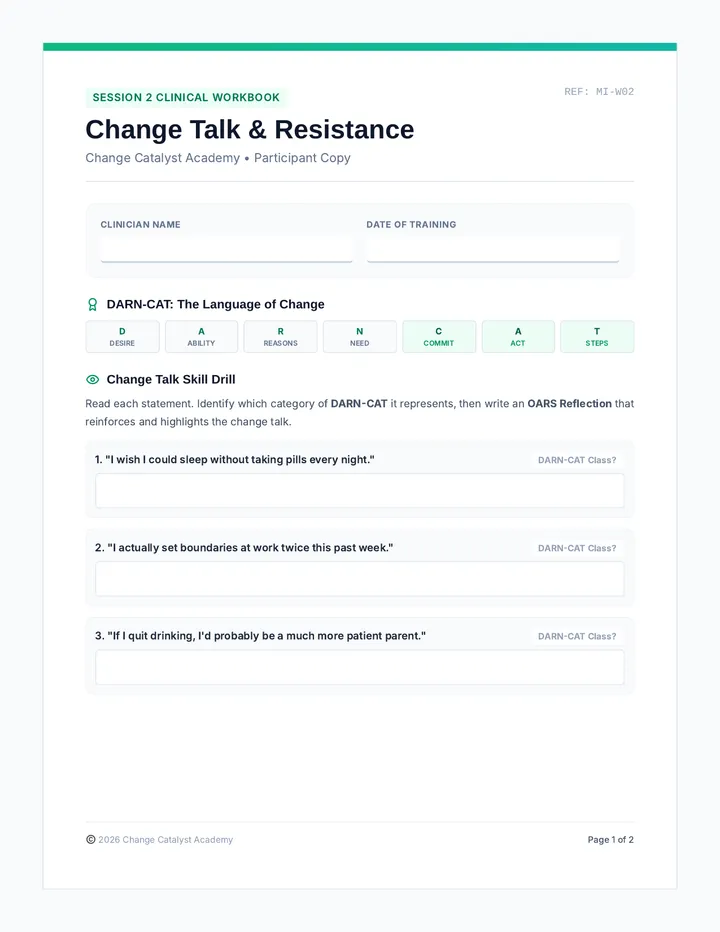 Advanced Participant Workbook