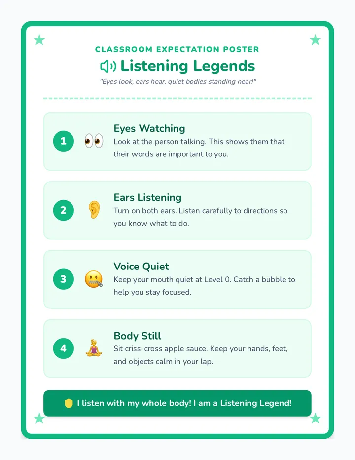 Listening Legends Printables