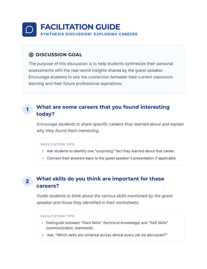 Career Discussion Guide