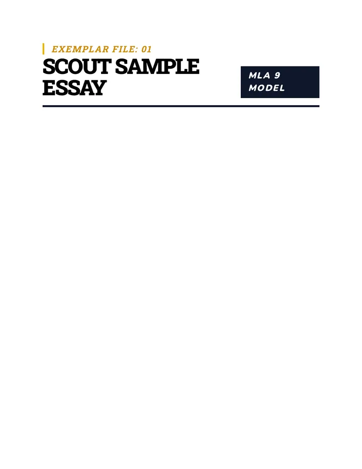 Scout Sample Essay