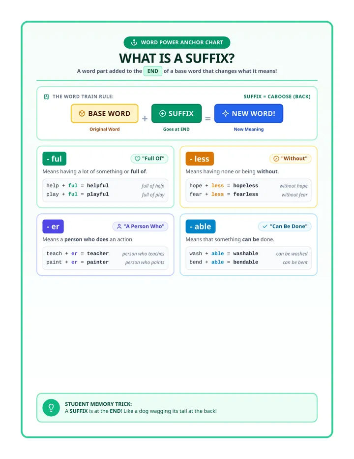 Suffix Magic Anchor Chart