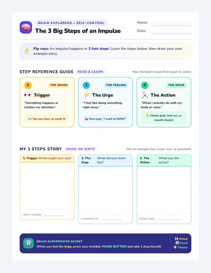 Fast Brain Steps Worksheet