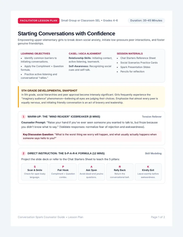 Conversation Spark Counselor Guide