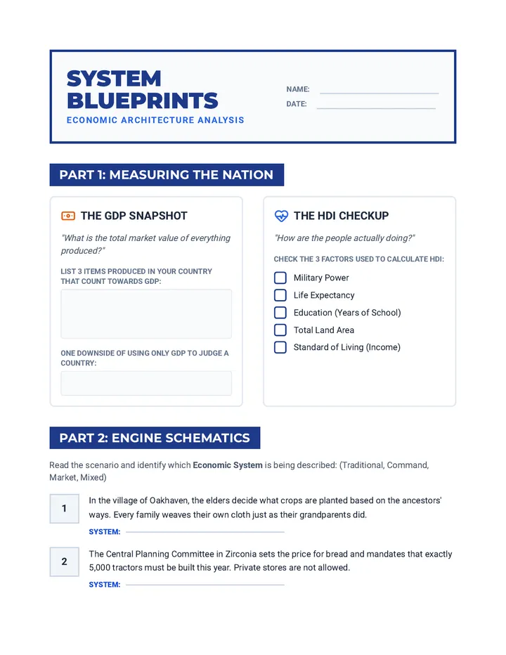 System Blueprints Worksheet