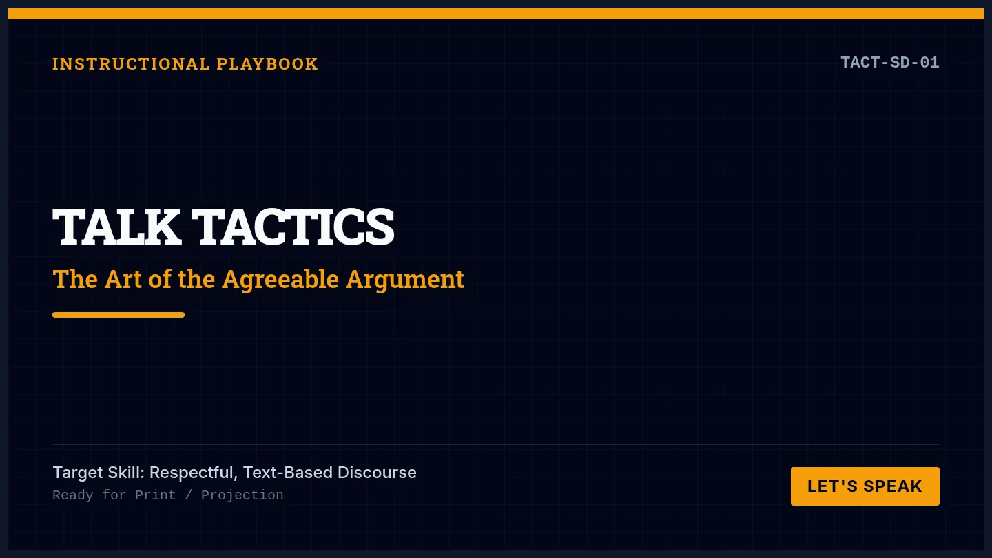 Talk Tactics Slides