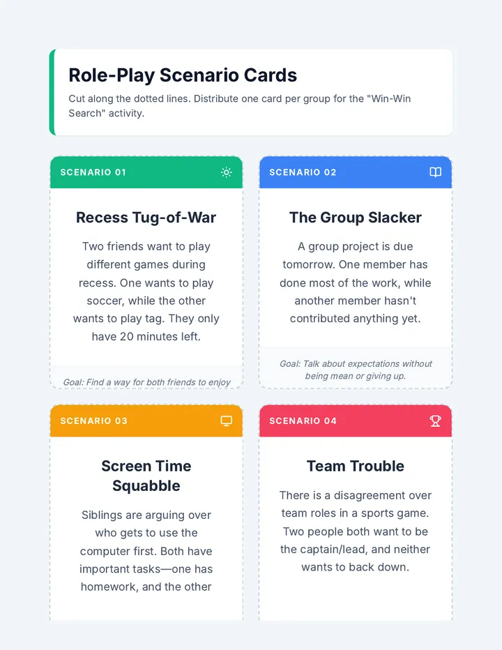 Peace Maker Scenario Cards