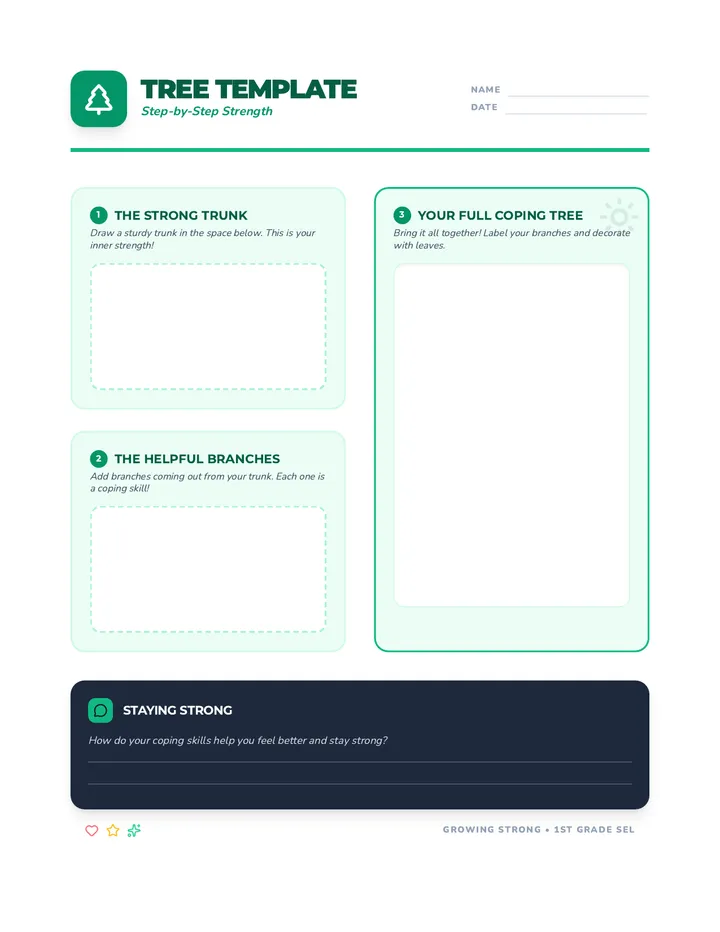 Coping Skill Tree Template
