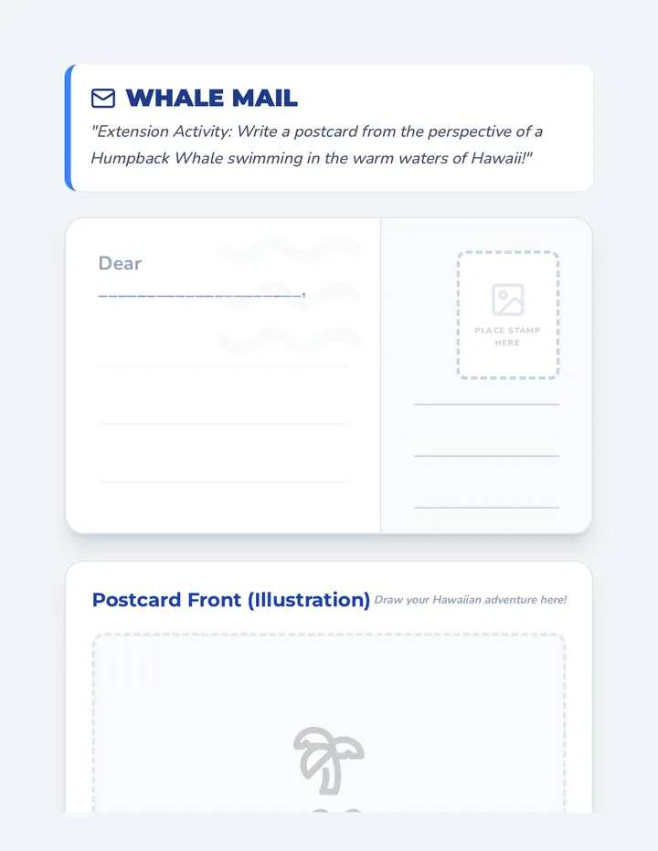 Whale Mail Postcard