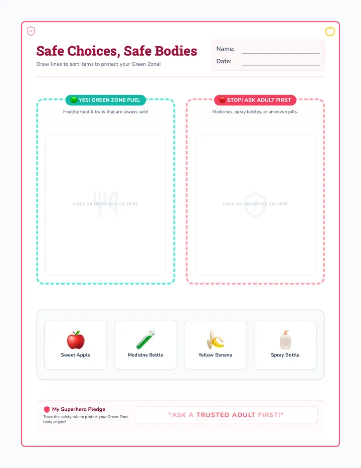 Safe Choices Safe Bodies Worksheet
