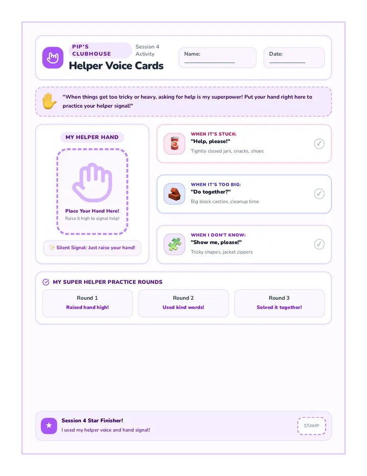 Helper Voice Cards