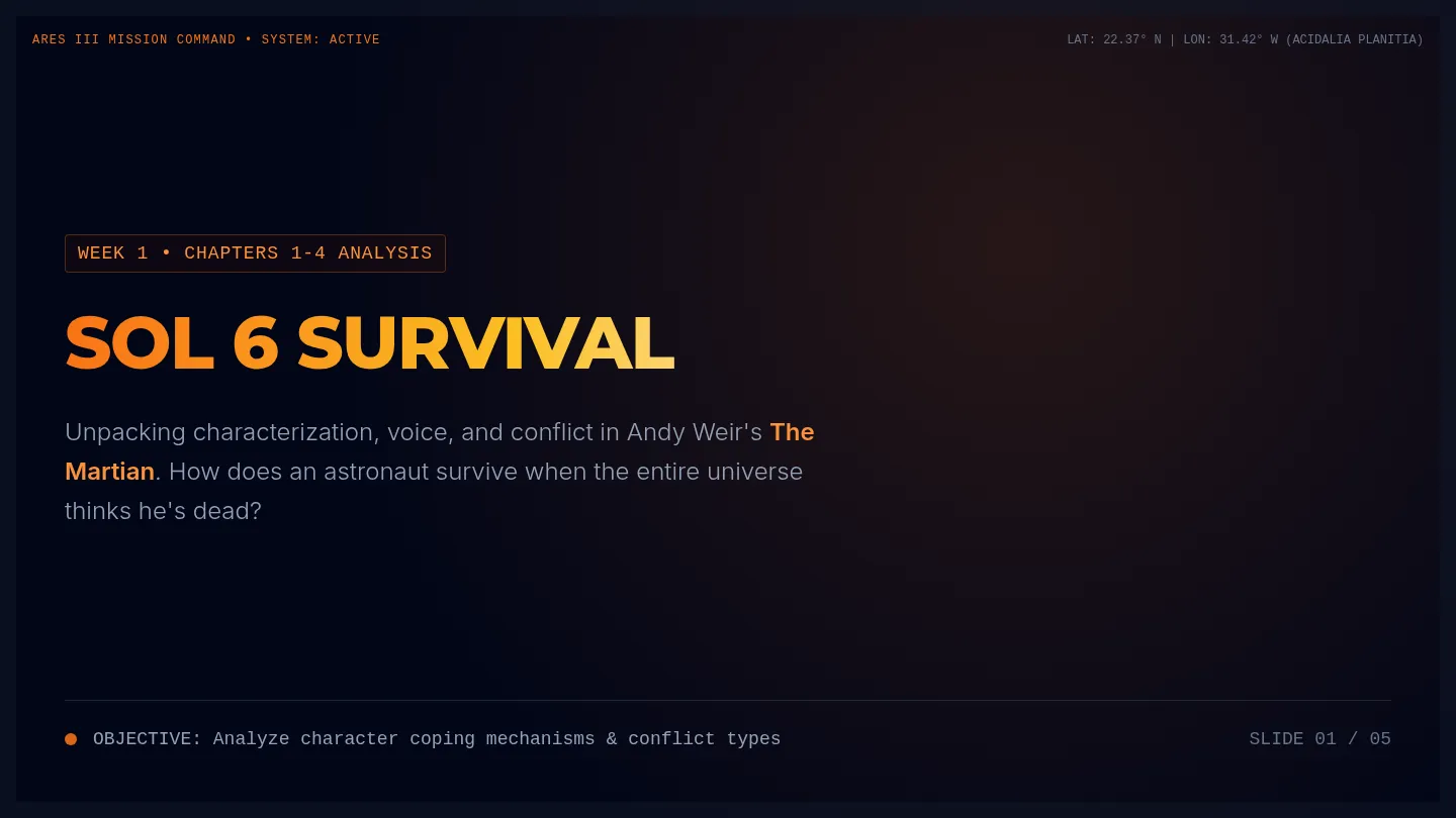 Week 1 Survival Slides