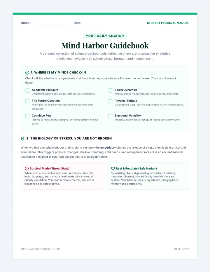 Mind Harbor Student Guidebook
