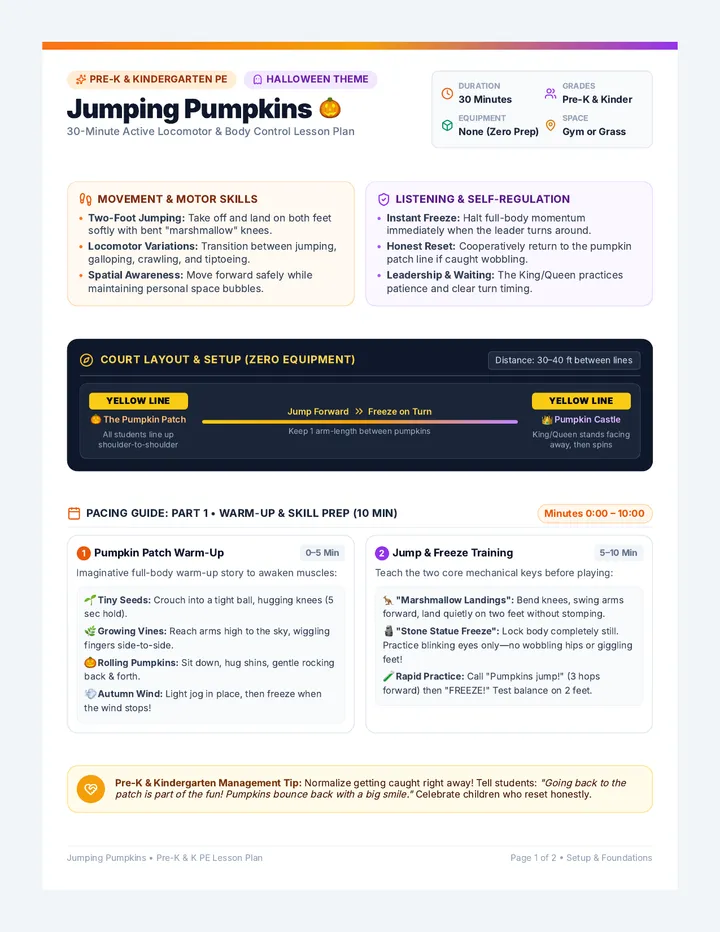 Jumping Pumpkins Lesson Plan