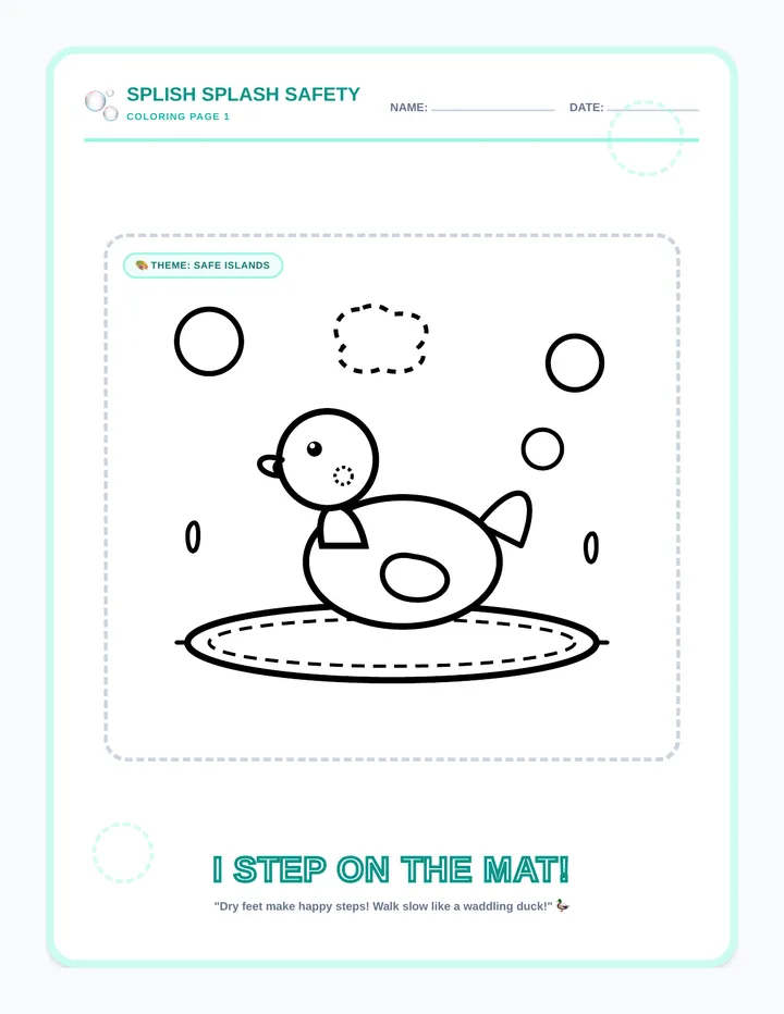 Step Safe Coloring Pages