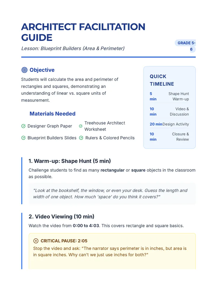 Architect Facilitation Guide