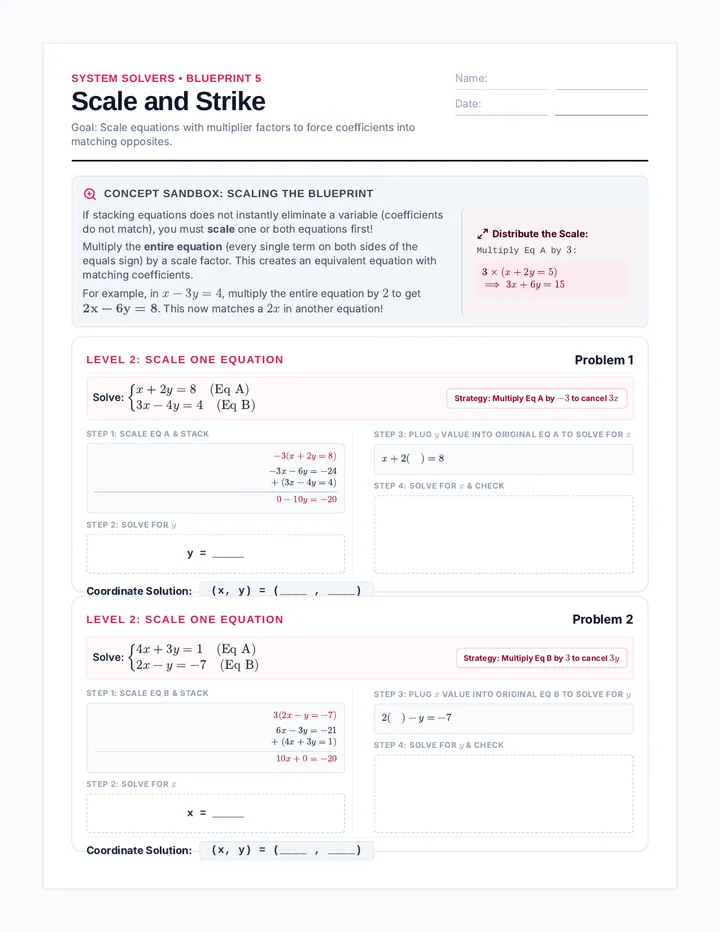 Scale and Strike Worksheet