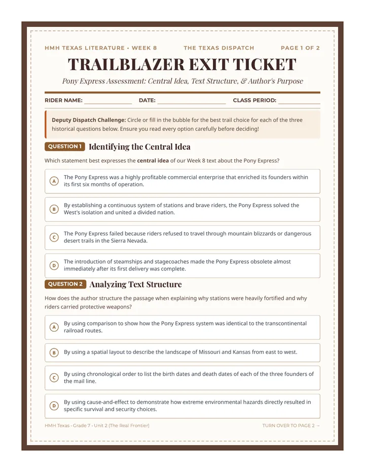 Trailblazer Exit Ticket