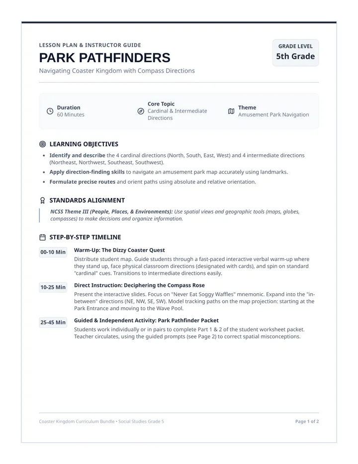Park Pathfinders Teacher Guide