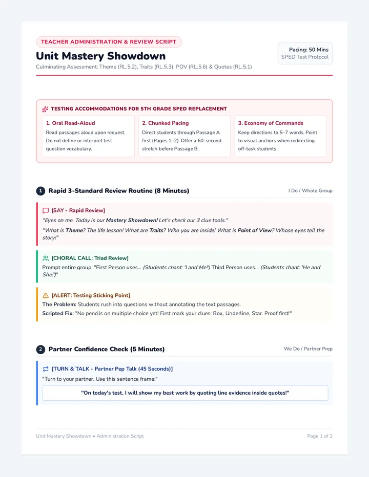 Unit Assessment Script
