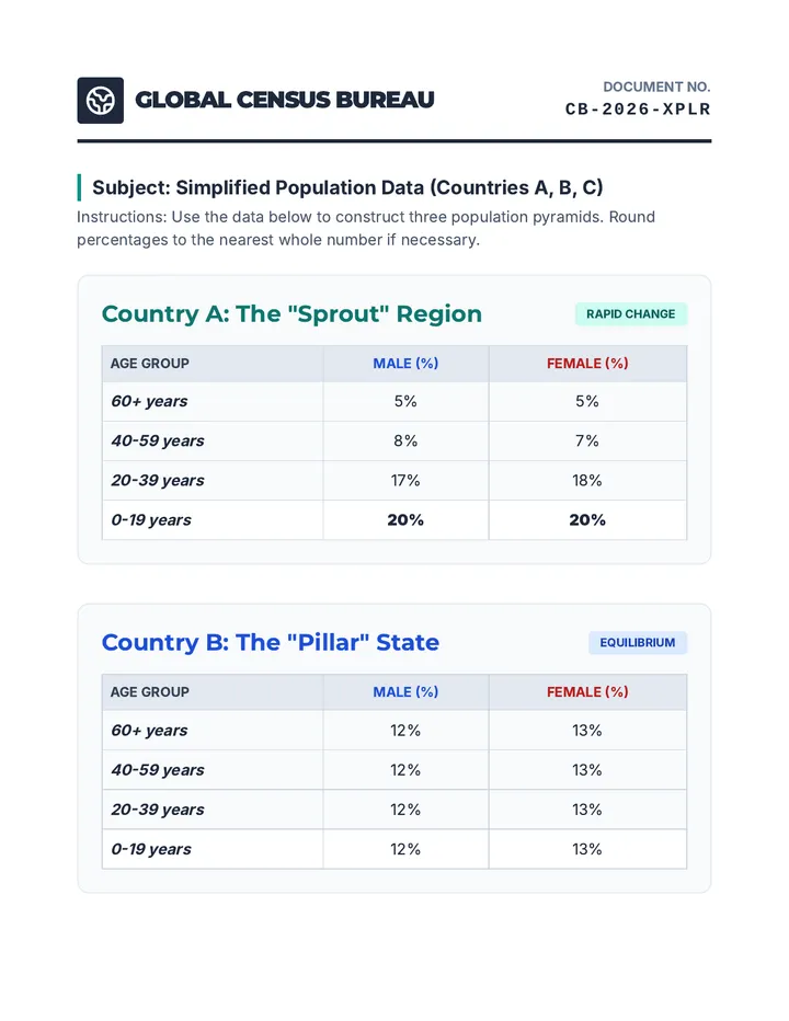 Country Census Data Sheets