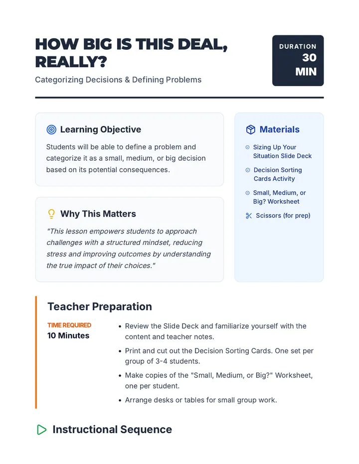 Sizing Up Lesson Plan