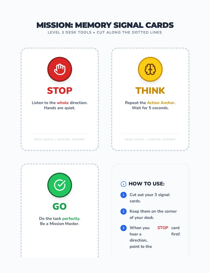 Signal Light Desk Cards