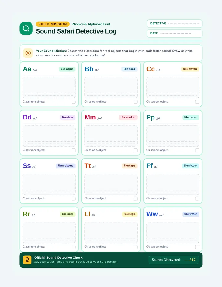 Sound Safari Activity Pack