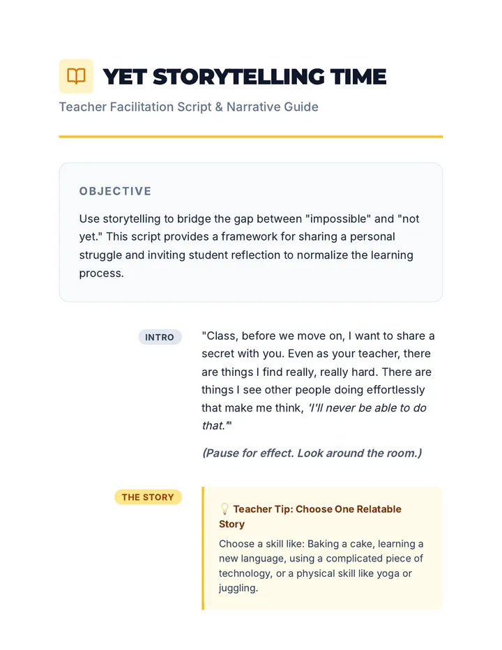 Yet Storytelling Time Script